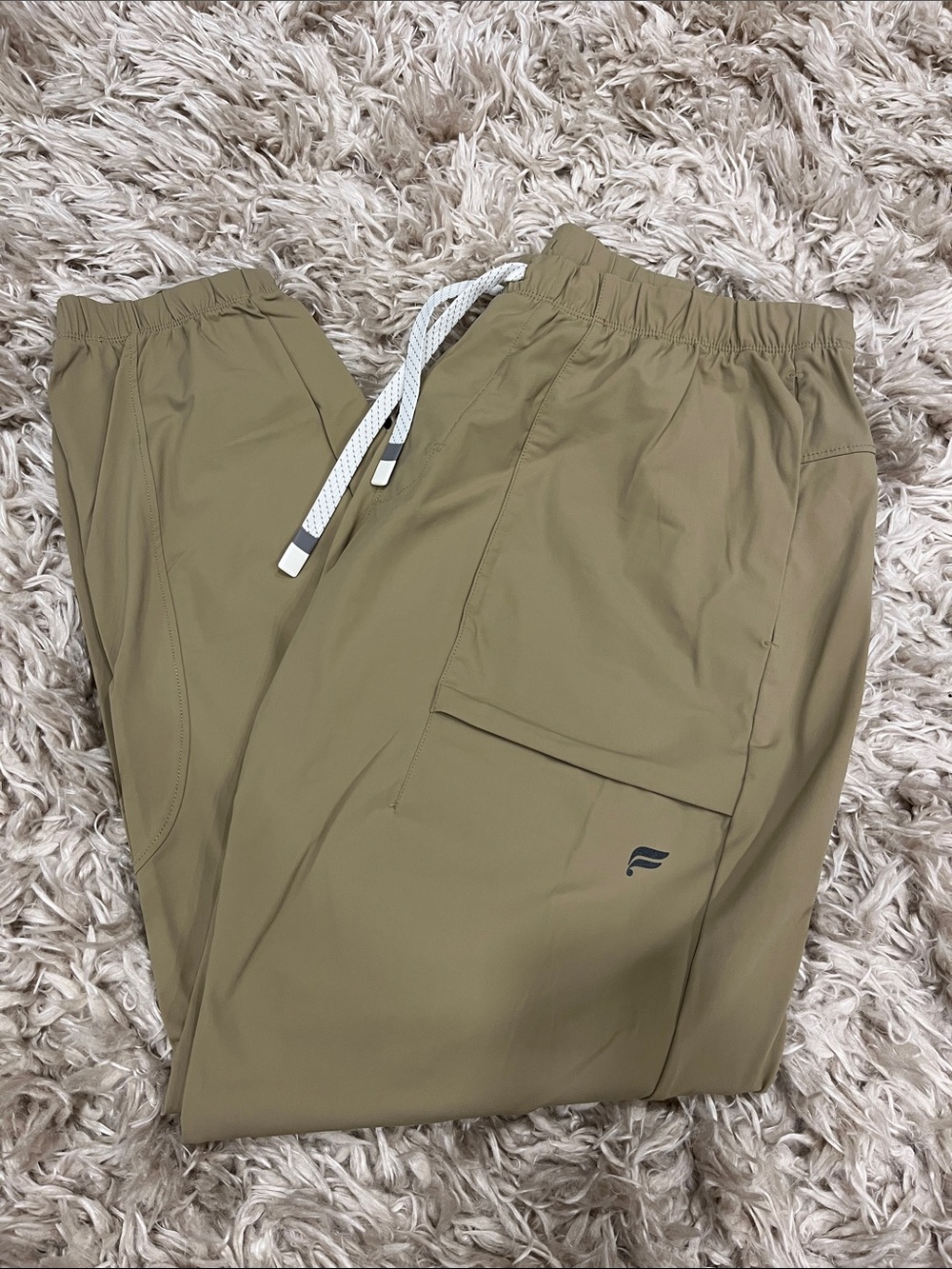 Fabletics Men's Khaki Drawstring Joggers